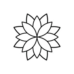lotus icon, spa icon vector