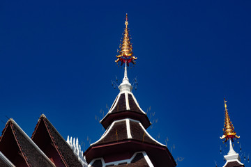 A beautiful view of buddhist temple Wat Saeng Kaew at Chiang Rai, Thailand.