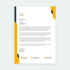 Letterhead design template for business and corporate company	
