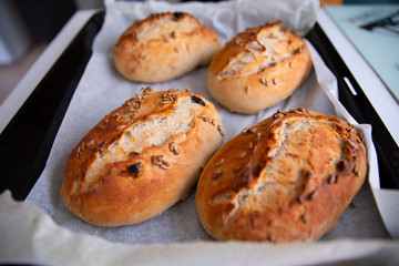 the loaf of fresh homemade bread