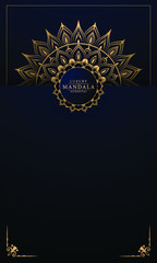 Luxury ornamental mandala design background  with golden 
arabesque pattern arabic islamic east style.  ornament elegant
 invitation wedding card , invite , backdrop cover banner