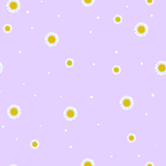 Seamless pattern with tender little daisies on a light background.
Print for textiles, fabrics, backgrounds, accessories, wrapping paper, wallpaper.