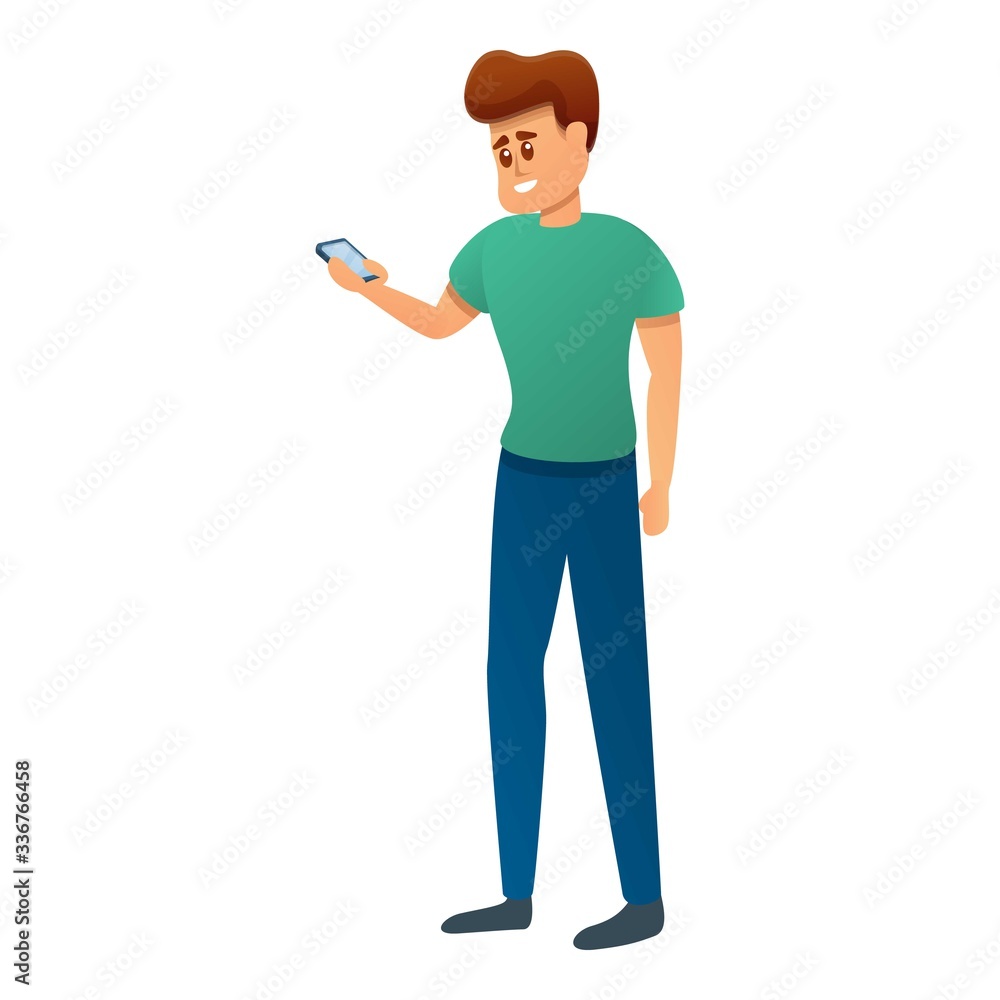 Poster student read university chat icon. cartoon of student read university chat vector icon for web desig