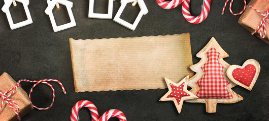 Christmas and New Year s holiday background with copy space