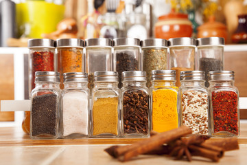 Jars of spices