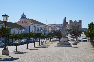 Vila vicosa main street in Alentejo, Portugal