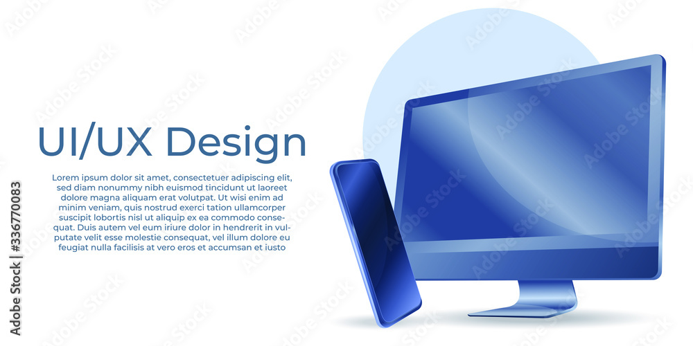 Aufkleber computer laptop smartphone perspective view mockup with abstract liquid. computer laptop smartphone 