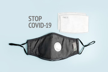 Reusable antiviral masks with breather filter valve. Cotton PM2.5 respirators with activated carbon...