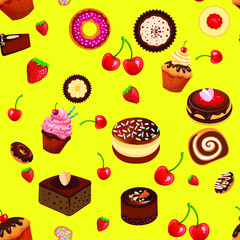 seamless background with sweets