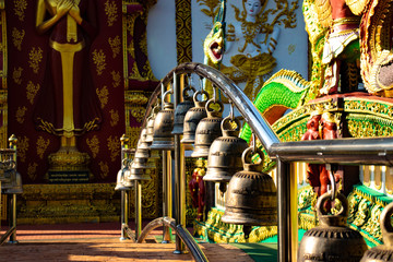 A beautiful view of buddhist temple Wat Saeng Kaew at Chiang Rai, Thailand.