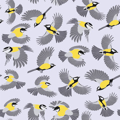 seamless repeating pattern of birds