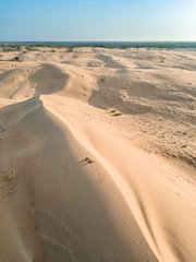 Aerial Lompoul Desert In Senegal Dunes from Drone