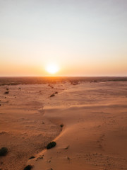 Aerial Lompoul Desert In Senegal Dunes from Drone