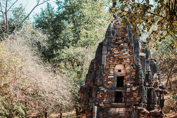 View of the Jain Lakhena Temple at Polo Forest in Abhapur, Gujarat, India