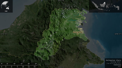 Kalimantan Utara, Indonesia - composition. Satellite