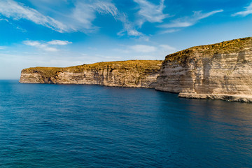 View of the Gozo Cliffs in Malta