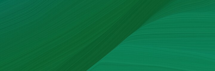 elegant artistic horizontal banner with teal green, sea green and green colors. graphic with space for text or image. can be used as header or banner