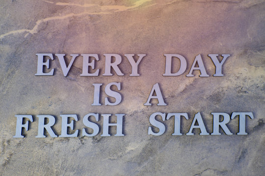 every day is a fresh start , concep image.