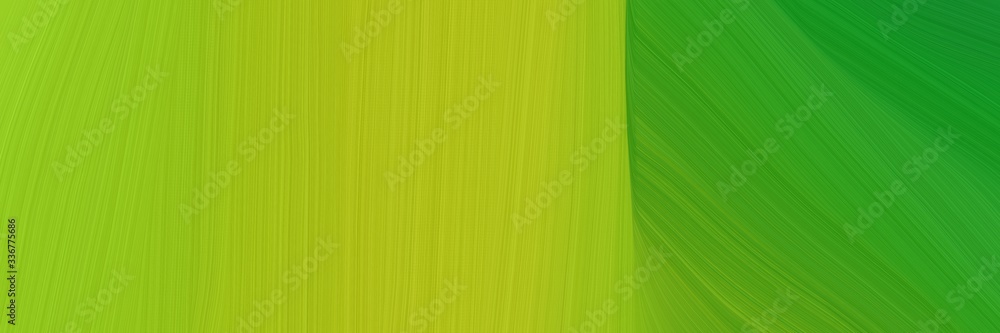Poster elegant modern horizontal header with yellow green, forest green and dark green colors. graphic with space for text or image. can be used as header or banner
