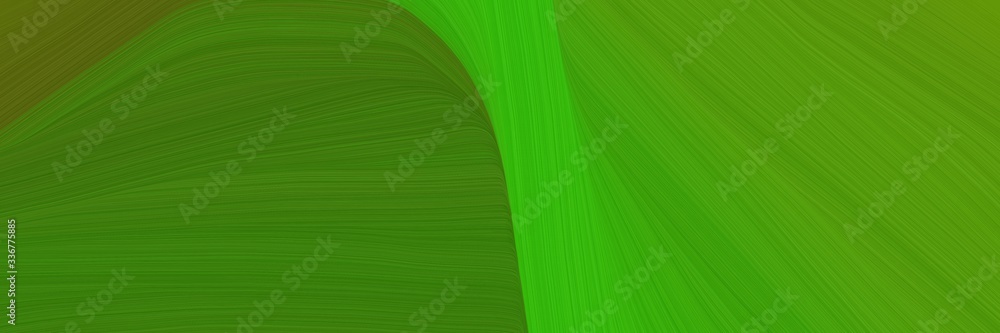 Poster elegant moving designed horizontal header with dark green, forest green and lime green colors. graphic with space for text or image. can be used as header or banner