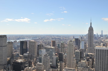 Fototapeta na wymiar New york city skyline from above