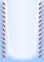 Obraz premium Vertical frame and border with Latvia flag