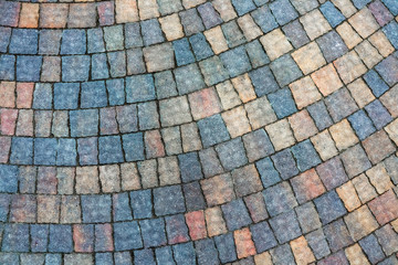masonry wall paving stones as a background close up
