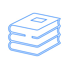 School books outline icon, Textbook, education