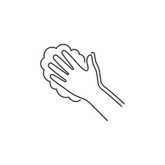 Washing hands with soap sign. Preventing the transmission of viruses and bacteria. Vector illustration