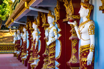 A beautiful view of buddhist temple Wat Saeng Kaew at Chiang Rai, Thailand.