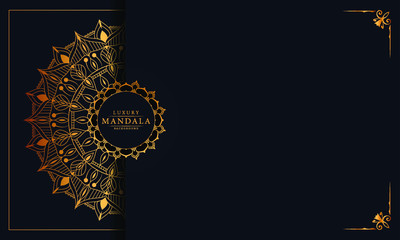 Luxury mandala background with arabesque pattern arabic islamic east style for Wedding card, book cover.
