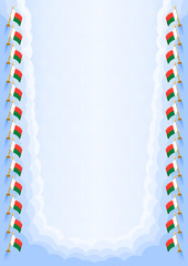 Vertical  frame and border with Madagascar flag