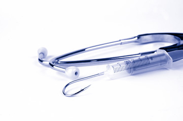 Drug-addiction concept, hooked on  drugs