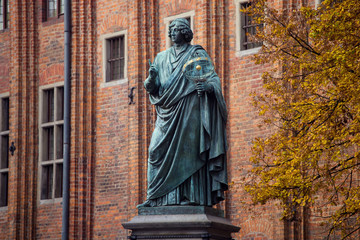 Statue of Copernicus in Torun, Poland - obrazy, fototapety, plakaty