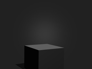 Podest f&uuml;r Produkte schwarz