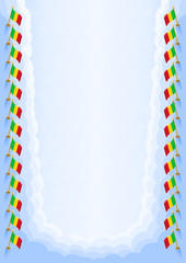Vertical  frame and border with Mali flag