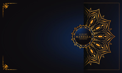 Luxury mandala background with arabesque pattern arabic islamic east style for Wedding card, book cover.
