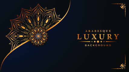 Luxury mandala background with arabesque pattern arabic islamic east style for Wedding card, book cover.

