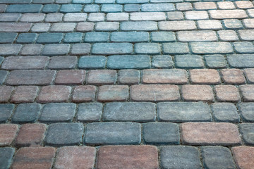 masonry wall paving stones as a background close up