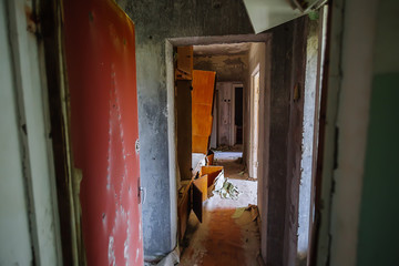 Abandoned buildings of ghost town Pripyat Chornobyl Zone