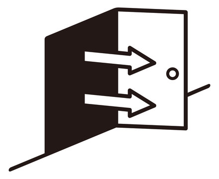 recommend clip art: ドアと矢印