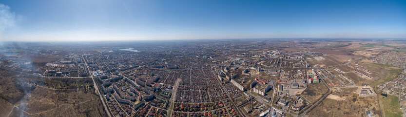 Panoramic photo of Rivne city. Ukraine