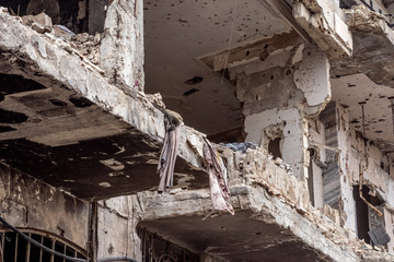 Fototapeta na wymiar War Ruins in Homs, Syria