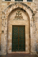 Fototapeta na wymiar Church of the Holy Sepulchre, church in the Christian Quarter of the Old City of Jerusalem, Israel