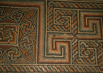 Mosaic from Church of the Nativity is a basilica located in Bethlehem in the West Bank, Palestine, Israel 