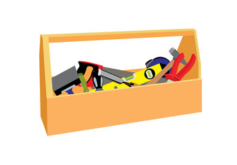 3d render of a toolbox, toolbox vector illustration, instruments