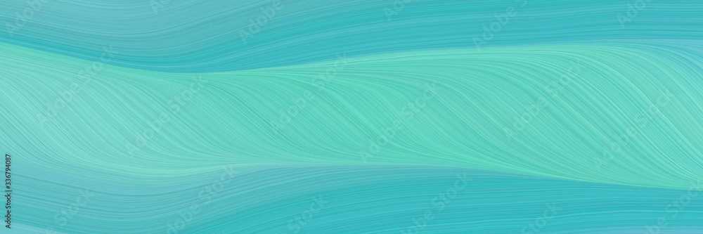 Poster modern dynamic header design with medium turquoise, light sea green and sky blue colors. graphic with space for text or image. can be used as header or banner