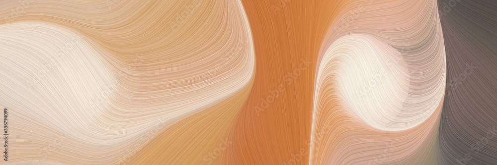 Poster modern dynamic designed horizontal banner with tan, antique white and dim gray colors. graphic with space for text or image. can be used as header or banner