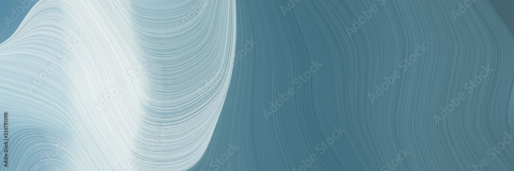 Poster modern artistic horizontal banner with blue chill, teal blue and light gray colors. graphic with spa
