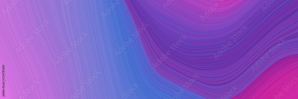 Fototapete modern colorful designed horizontal banner with slate blue, medium orchid and dark magenta colors. g